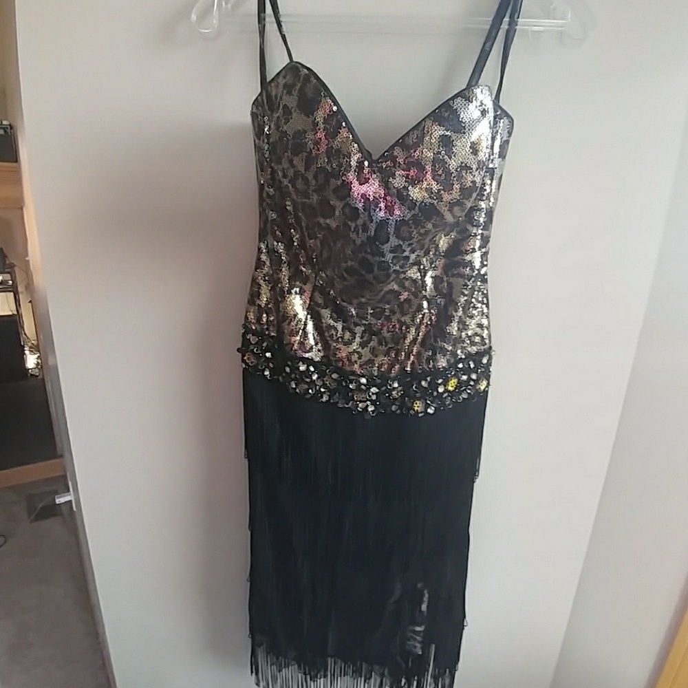 Leopard print prom dress